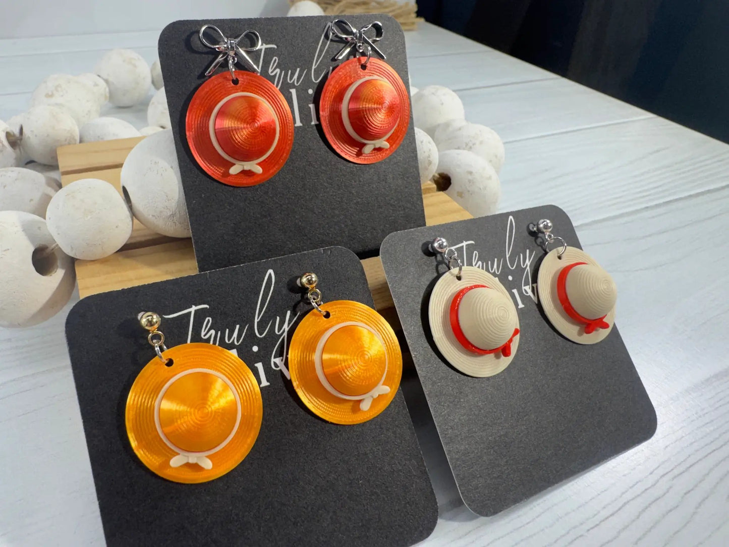 Truly Olive Sun Hat Earrings | Summer Hat Earrings | Beach Earrings | Vacation Jewelry | Cute Summer Accessories | Coastal Earrings - Earrings Stud/Post Earrings