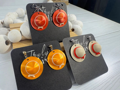 Truly Olive Sun Hat Earrings | Summer Hat Earrings | Beach Earrings | Vacation Jewelry | Cute Summer Accessories | Coastal Earrings - Earrings Stud/Post Earrings