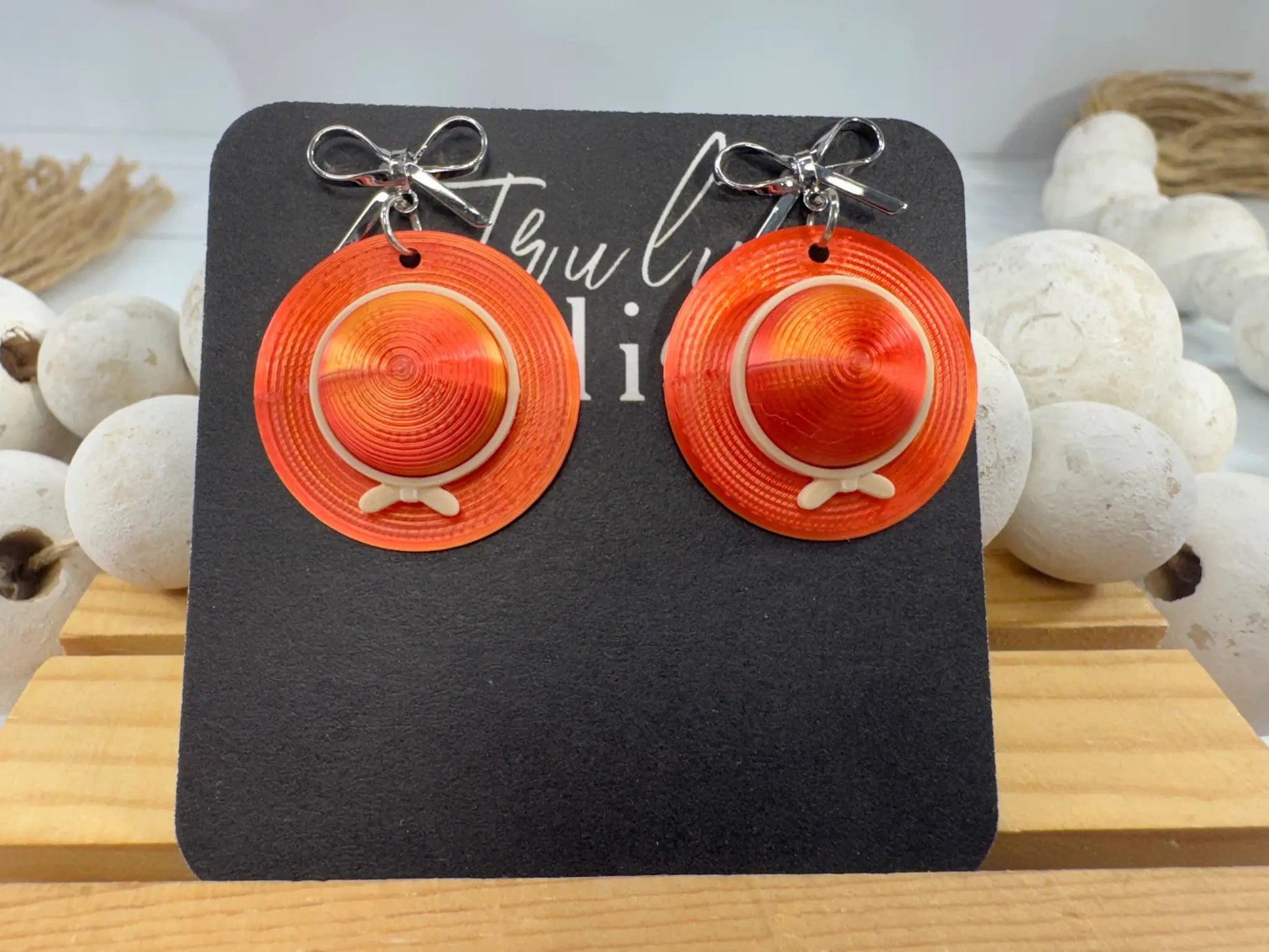 Truly Olive Sun Hat Earrings | Summer Hat Earrings | Beach Earrings | Vacation Jewelry | Cute Summer Accessories | Coastal Earrings - Earrings Stud/Post Earrings