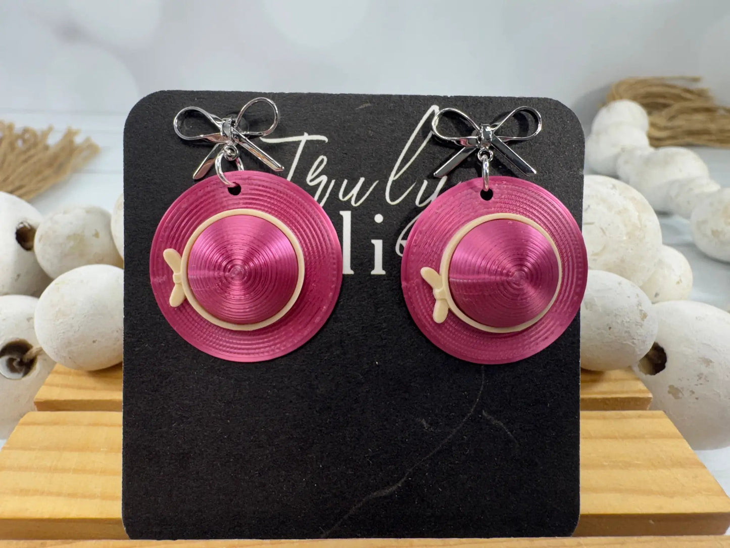 Truly Olive Sun Hat Earrings | Summer Hat Earrings | Beach Earrings | Vacation Jewelry | Cute Summer Accessories | Coastal Earrings - Earrings Stud/Post Earrings
