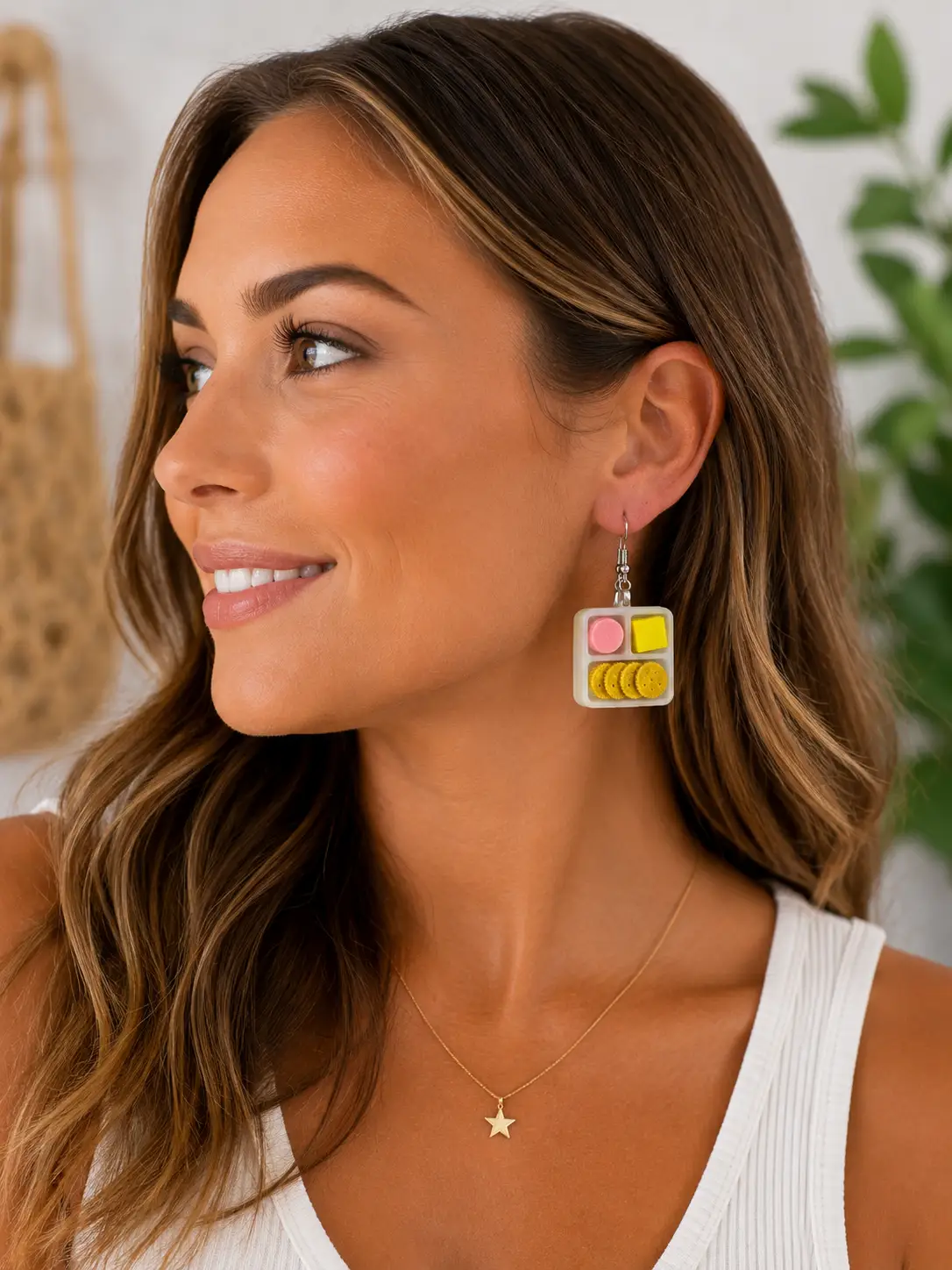 Truly Olive Lunchables Earrings | Charcuterie Earrings | Snack Earrings | Food Jewelry | Cracker Cheese Cookie Earrings | Fun Gift - Earrings Dangle Earrings