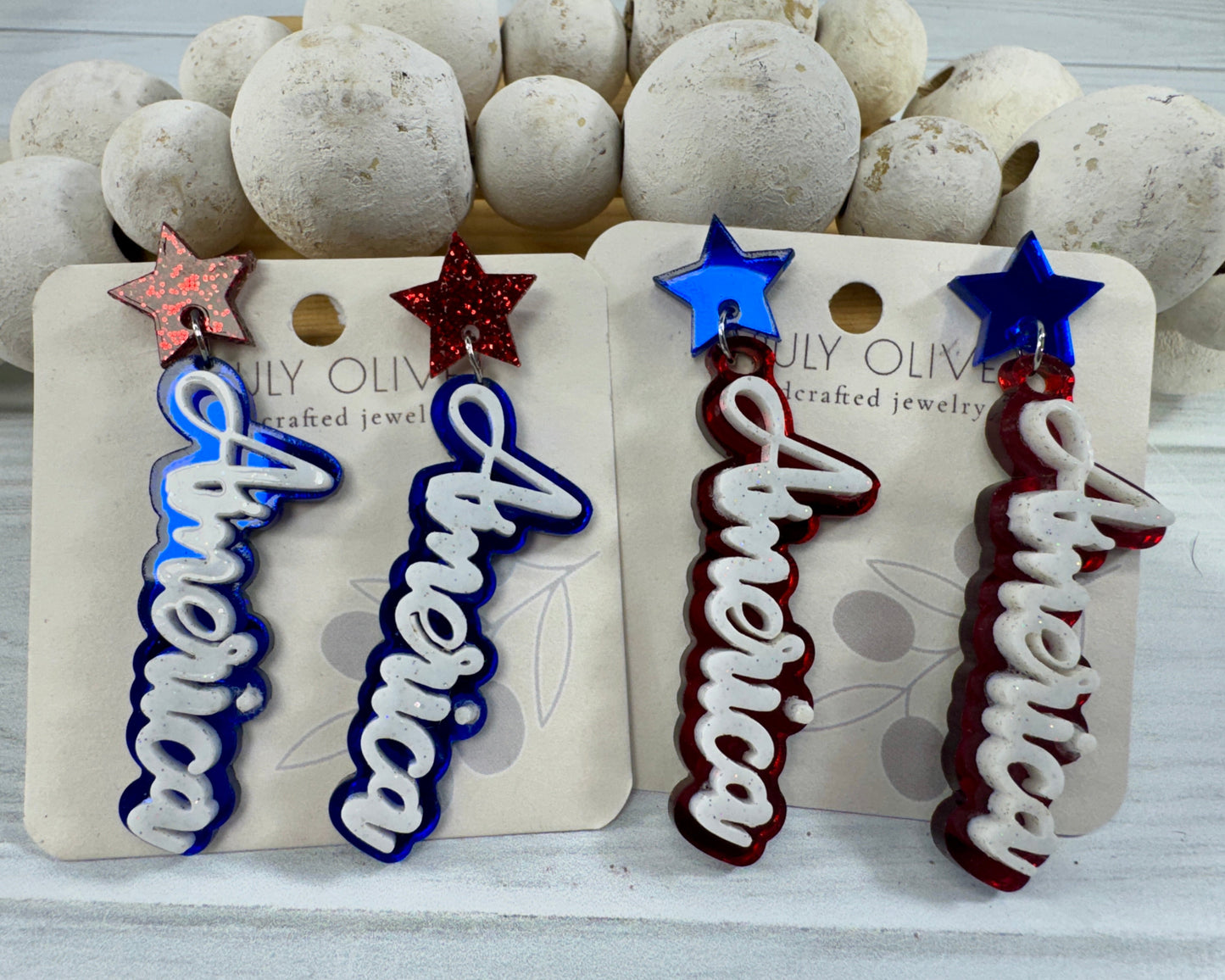 Patriotic American Earrings