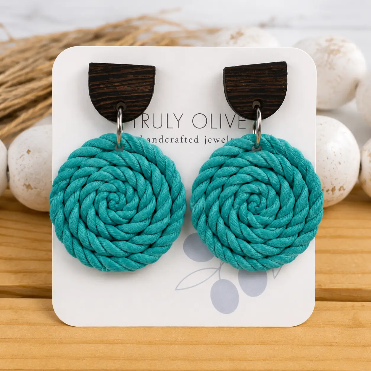 Truly Olive Lightweight Spiral Rope Earrings - Uncategorized Stud/Post Earrings